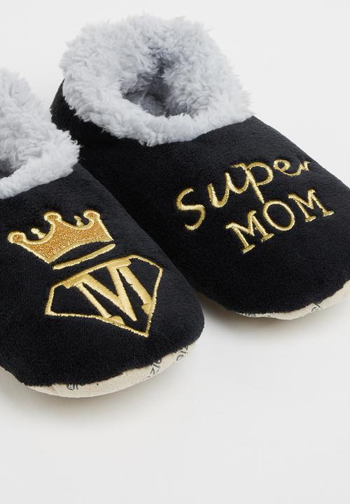 snoozies!® - Super mom slipper - black