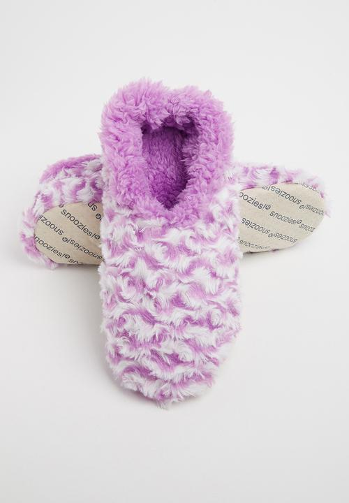 snoozies!® - Wiggly stripes slipper - purple