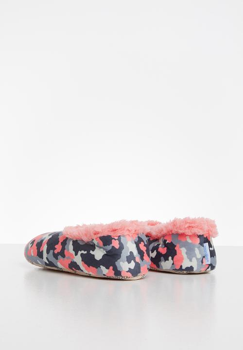 snoozies!® - Kids pink camo - pink & grey 
