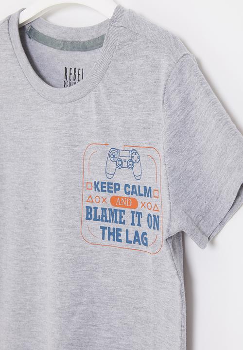 Rebel Republic - Boys short sleeve styled tee - grey