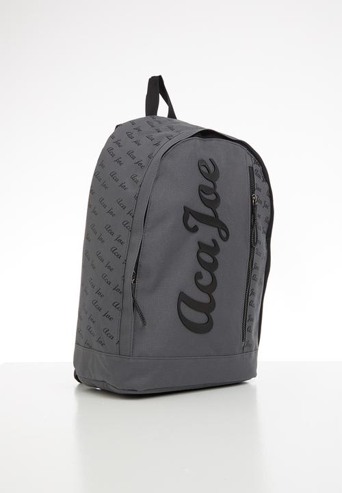 Aca Joe - Mens aca joe printed backpack - charcoal