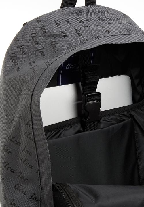 Aca Joe - Mens aca joe printed backpack - charcoal