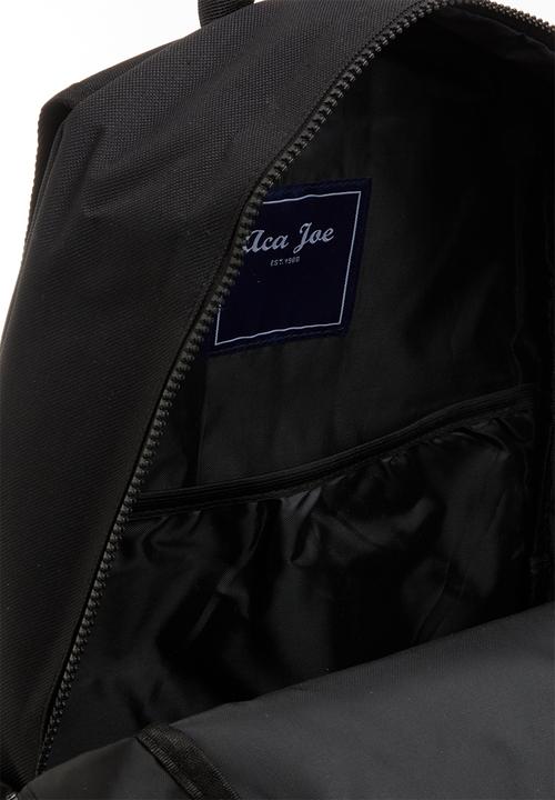 Aca Joe - Mens aca joe printed backpack - black