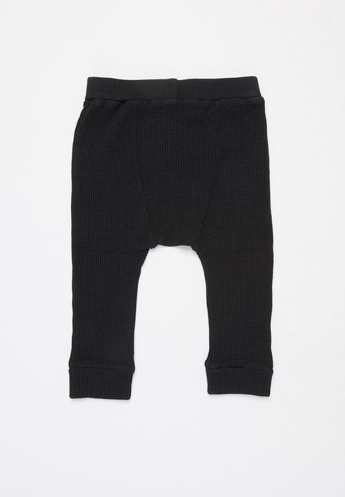 Cotton On - The waffle pant - black