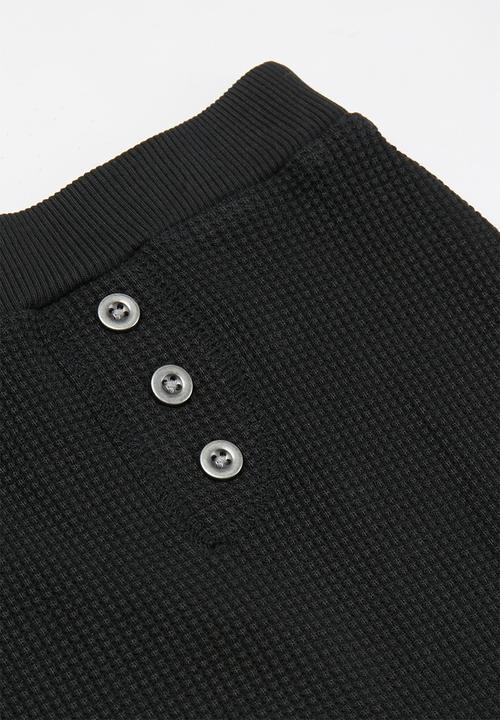 Cotton On - The waffle pant - black