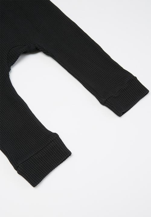 Cotton On - The waffle pant - black