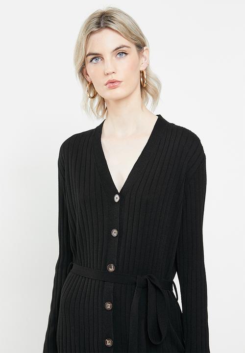Glamorous - Knitted midi dress - black
