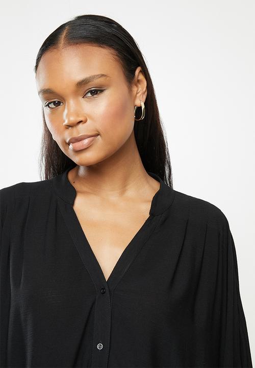 MILLA - Rayon yoryu dolman sleeve blouse - black