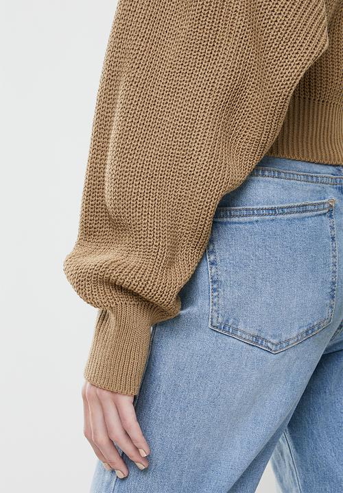 Glamorous - Cropped knit cardi - brown 