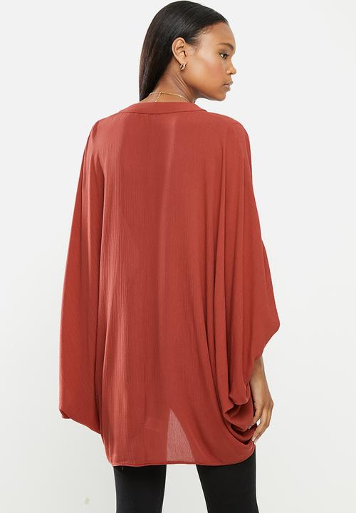 MILLA - Rayon yoryu dolman sleeve blouse - rust