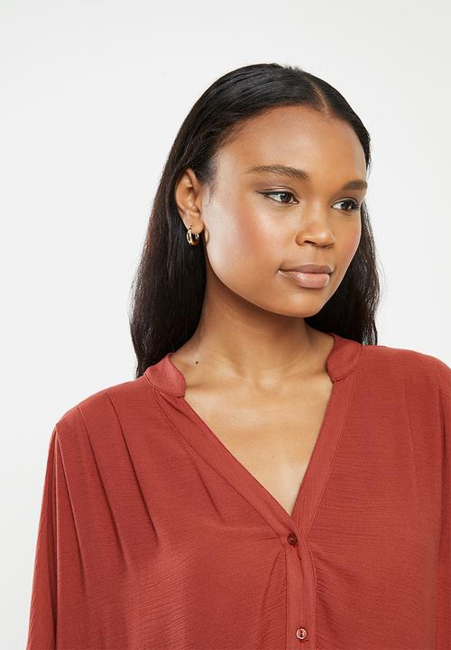 MILLA - Rayon yoryu dolman sleeve blouse - rust