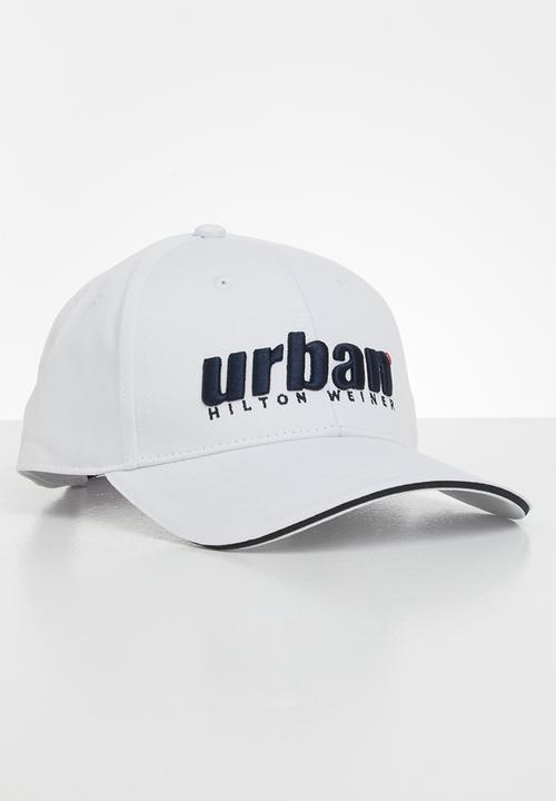 Urban - Mens urban embroidered cap - white