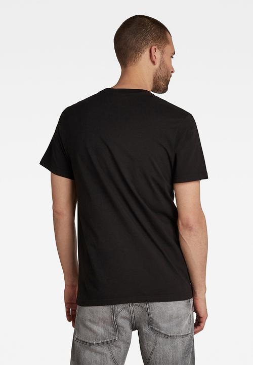 G-STAR - 1 reflective graphic r short sleeve tee  - dk black