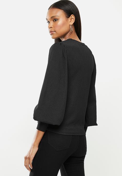 Me&B - Black essential bellow top - black 