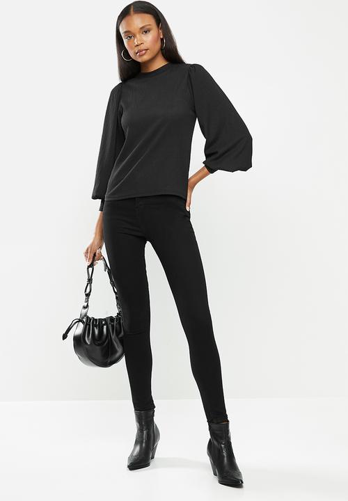 Me&B - Black essential bellow top - black 
