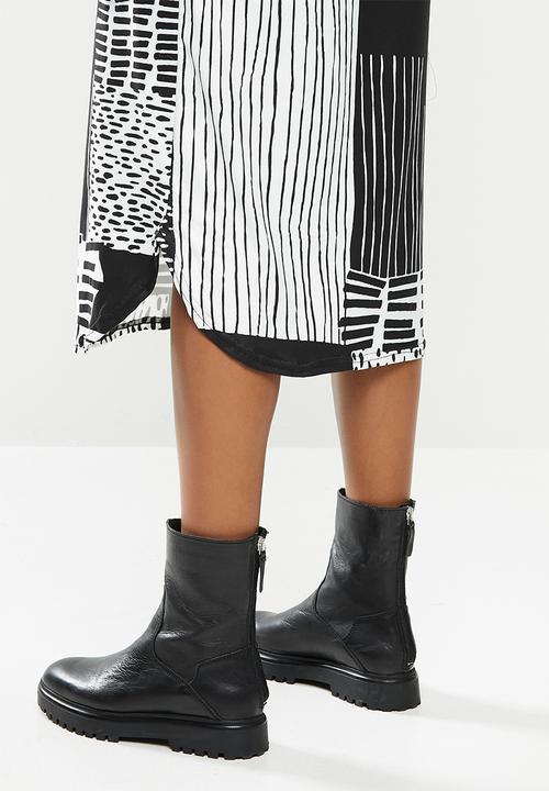 Me&B - Black and white patched dress - black & white 