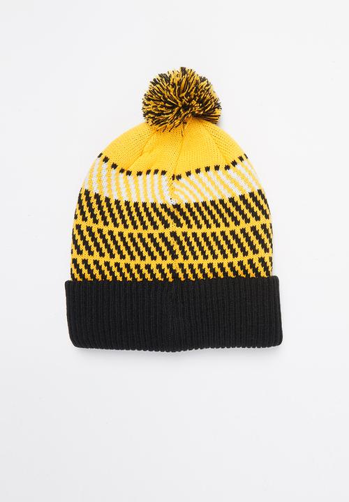 The North Face - Retro tnf pom beanie - yellow & black 