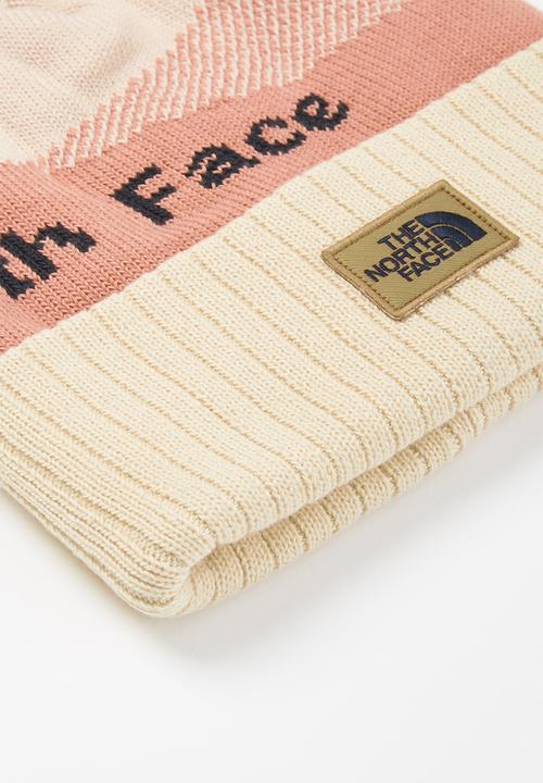 The North Face - Recycled pom-pom beanie - pink & neutral 