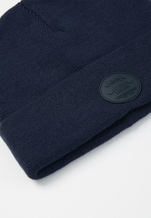 JEEP - Short ribbed beanie - navy