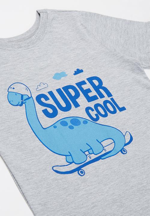 Pop Candy - 2 pack graphic tees - blue & grey