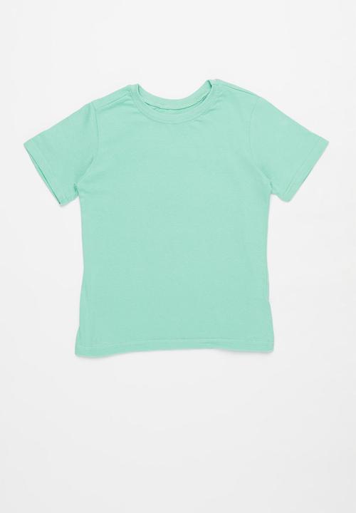 Pop Candy - Younger boys 2 pack stripe tees - aqua