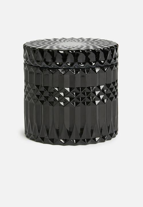 H&S - Lidded candle - black