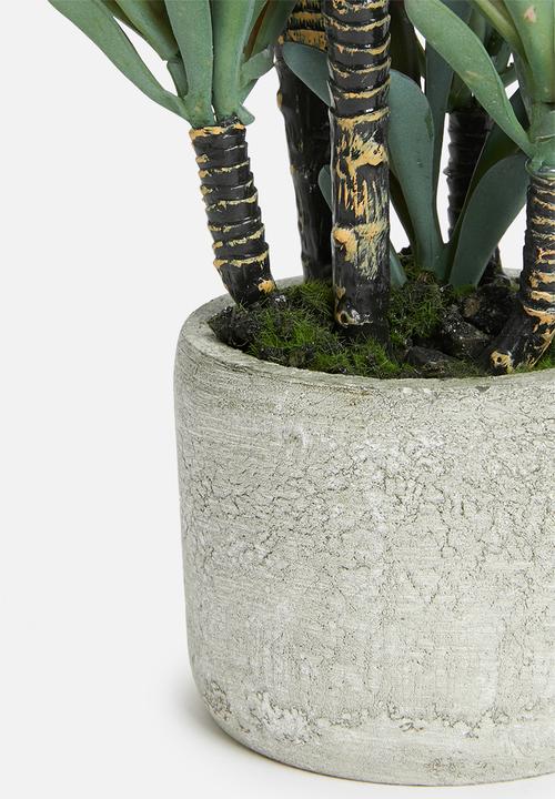 Sixth Floor - Pink tipped potted artificial succulent