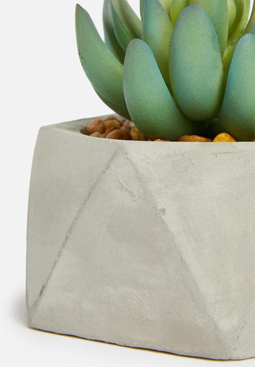 Sixth Floor - Hexagon potted artificial succulent