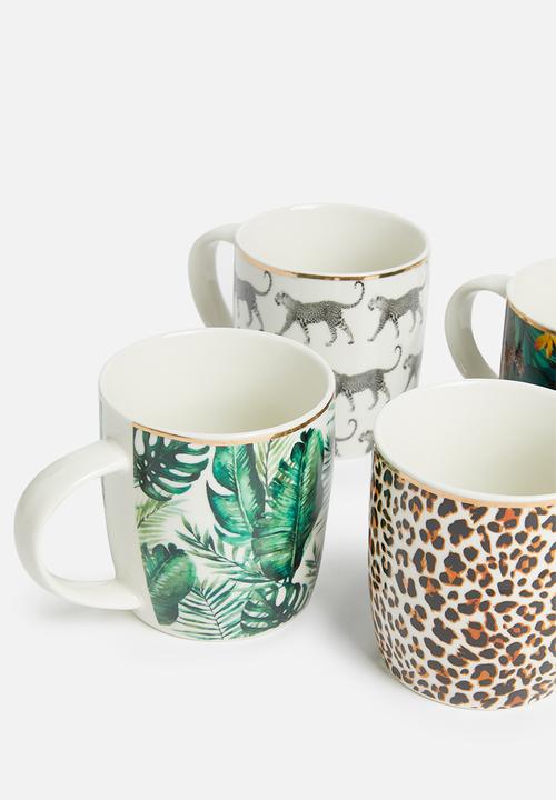 SIAKI - Animal mug set of 4 - multi
