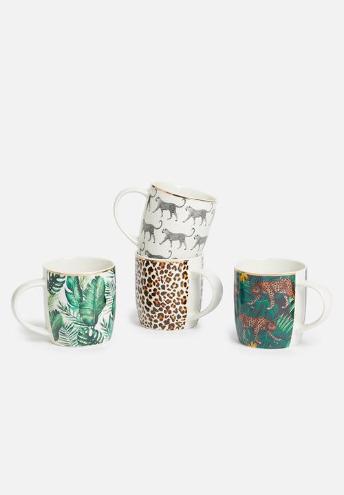 SIAKI - Animal mug set of 4 - multi