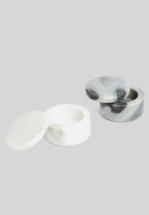Sixth Floor - S&p container set of 2 - grey & white
