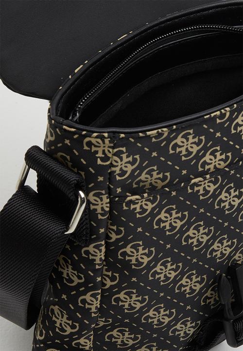 GUESS - 4g glow flap crossbody - black