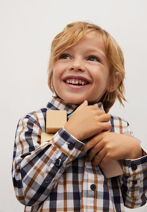 MANGO - Baby boys long sleeve check shirt - multi