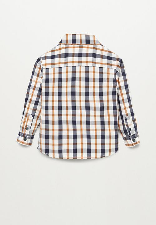 MANGO - Baby boys long sleeve check shirt - multi