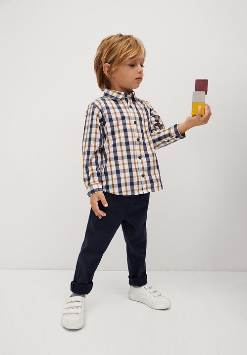 MANGO - Baby boys long sleeve check shirt - multi