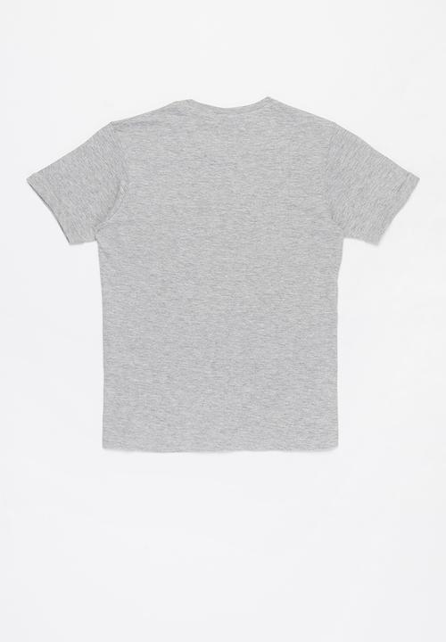 Brave Soul - Slogan short sleeve tee - grey 