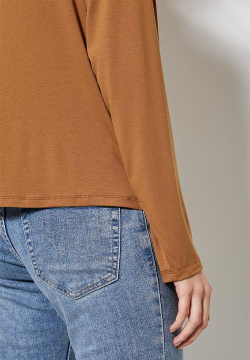 Superbalist - Grown on neck easy fit tee - tobacco