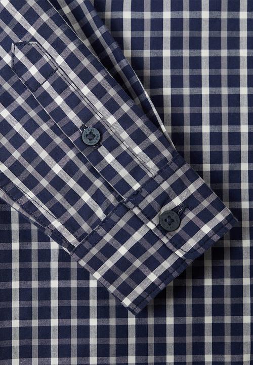 MANGO - Boys long sleeve check shirt - navy