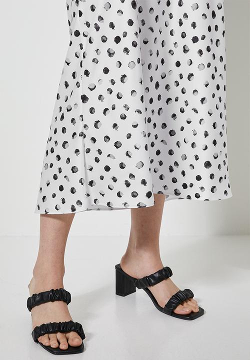 Superbalist - Long midi slip skirt - white & black 