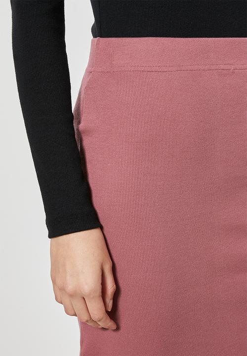Superbalist - Rib bodycon skirt - new pink