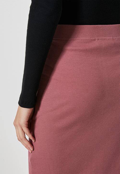 Superbalist - Rib bodycon skirt - new pink