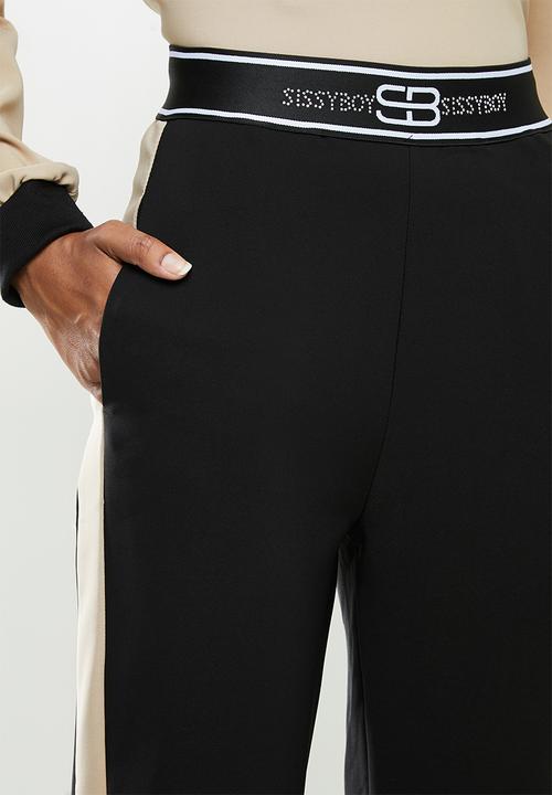 SISSY BOY - Army chic tracksuit pants - black