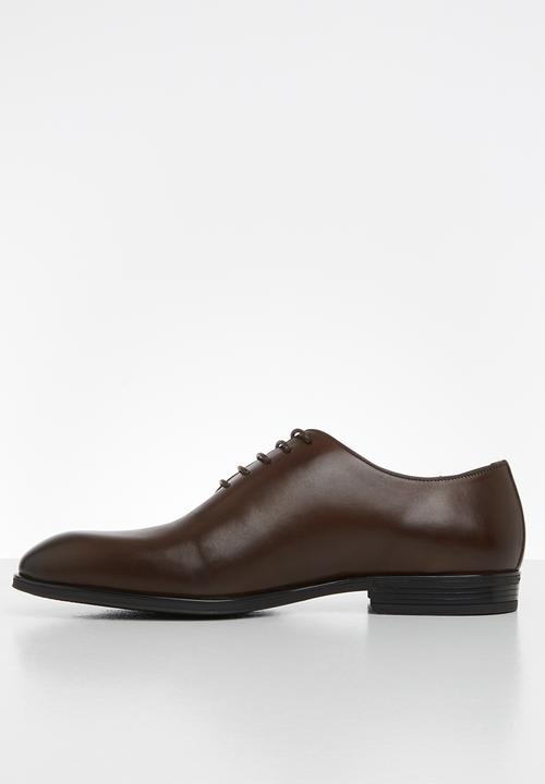 POLO - Austin leather plain vamp formal lace up - brown