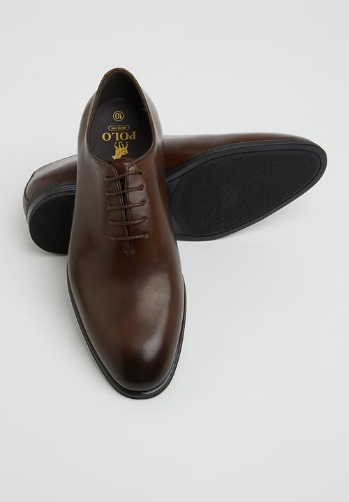 POLO - Austin leather plain vamp formal lace up - brown