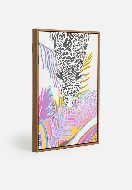 Hertex Haus - Cunning bold framed artwork - oak nature