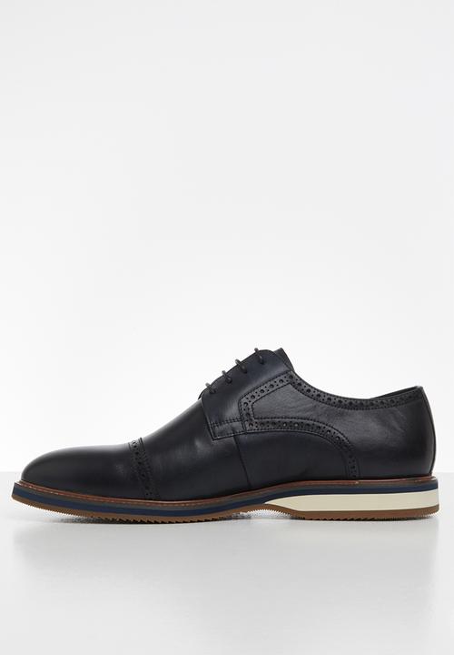 POLO - Edward leather casual lace up - navy