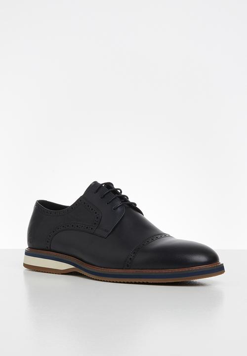 POLO - Edward leather casual lace up - navy