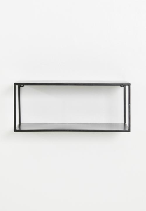 Sixth Floor - Double ledge wall shelf - black