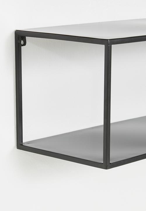 Sixth Floor - Double ledge wall shelf - black