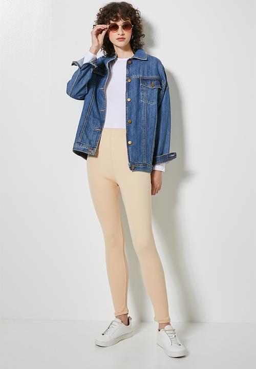 Superbalist - 7/8 Rib leggings - neutral 